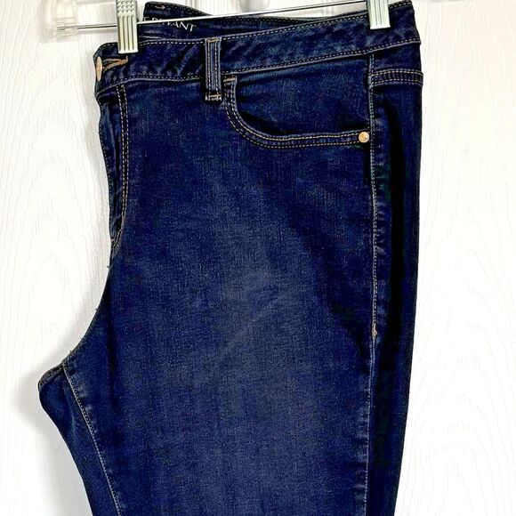 Lane Bryant GENIUS FIT Skinny Ankle Jeans, Size 18 (39x31) Dark Wash, Exc. Cond. - Picture 5 of 15